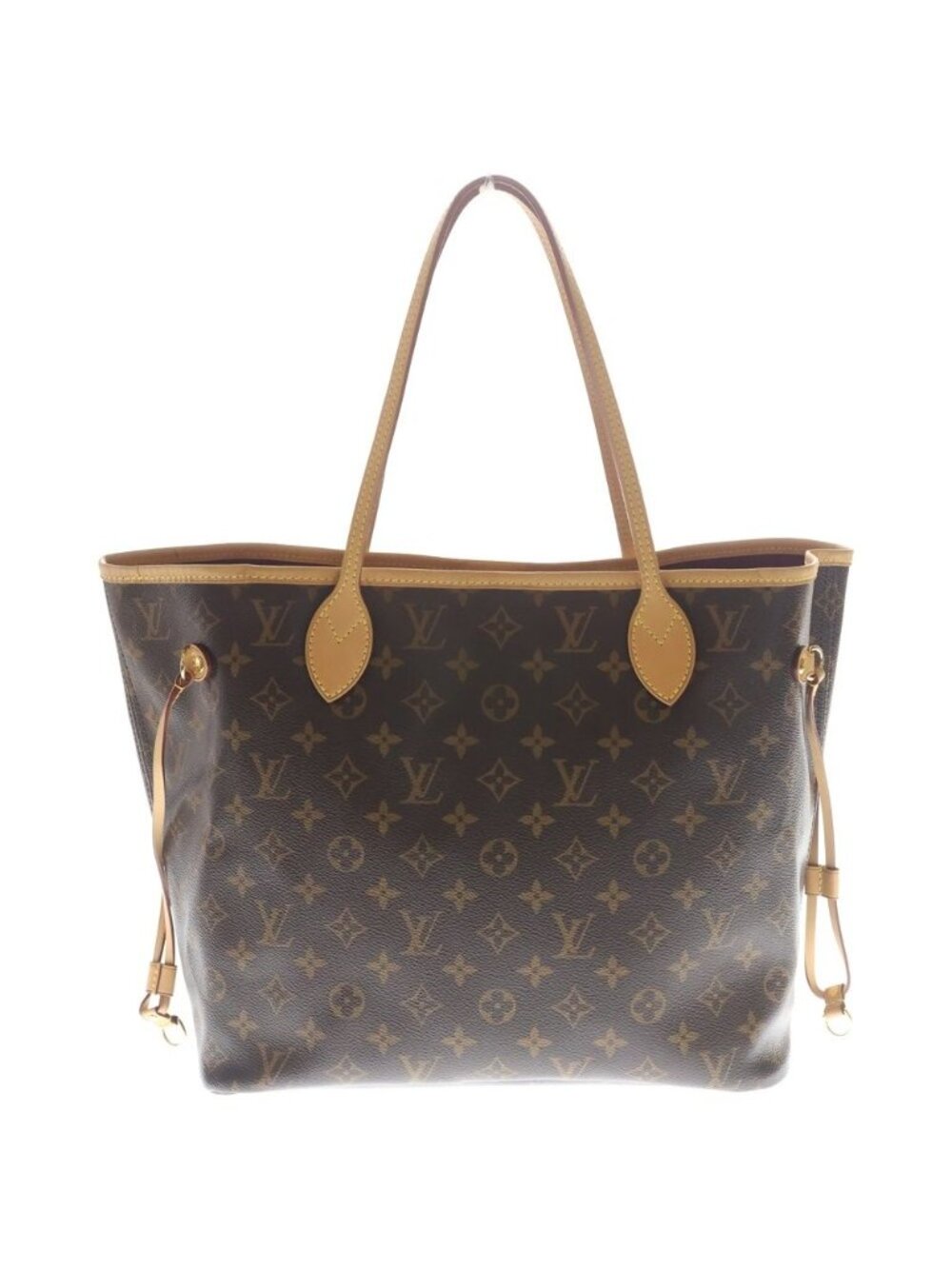 Louis Vuitton Monogram Neverfull MM Tote Brown Leather Gold - Picture 2 of 6